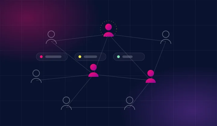 Network of engineering talent nodes connected to project needs